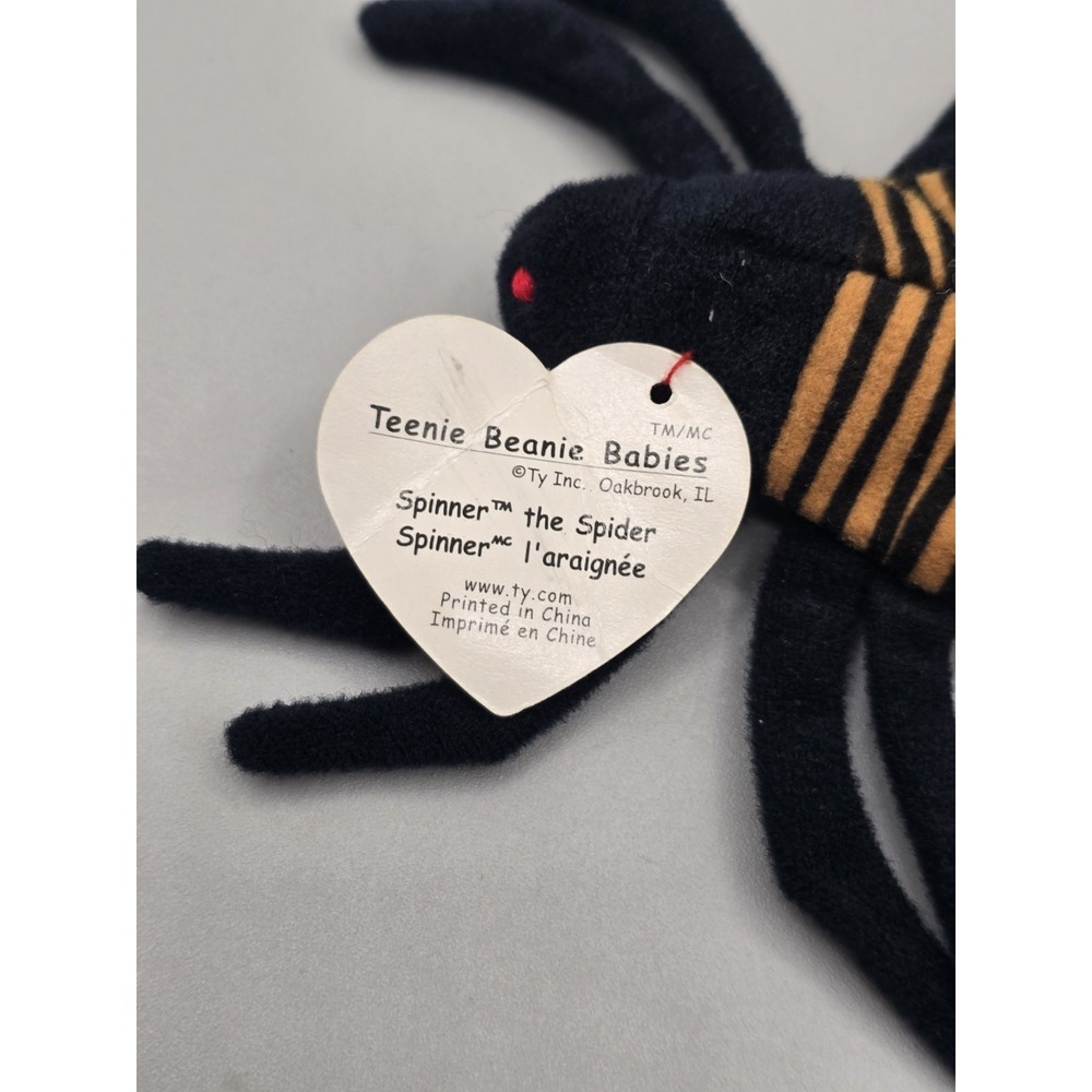 1999 ty Teenie Beanie Babies Spinner The Spider - Picture 6 of 9